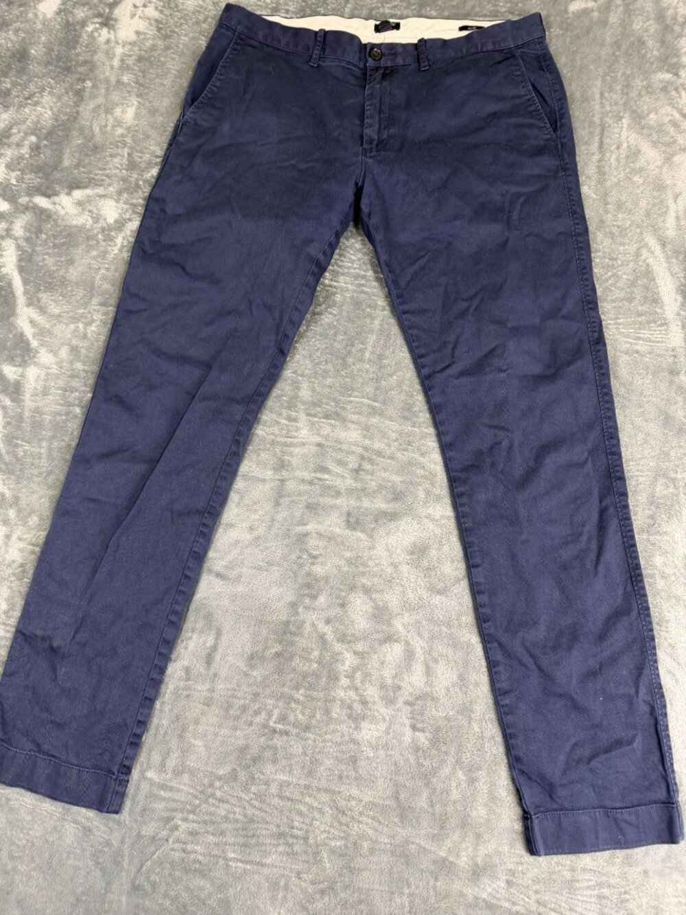 J.Crew Flex Mens Slim Fit Navy Blue Chino Pants W34 L32